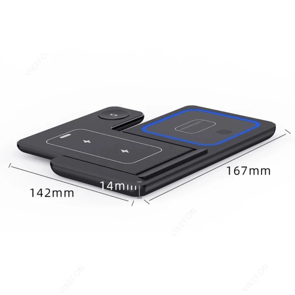 Station de Charge Sans Fil 3-en-1 Magnétique – Compatible iPhone, Apple Watch et AirPods
